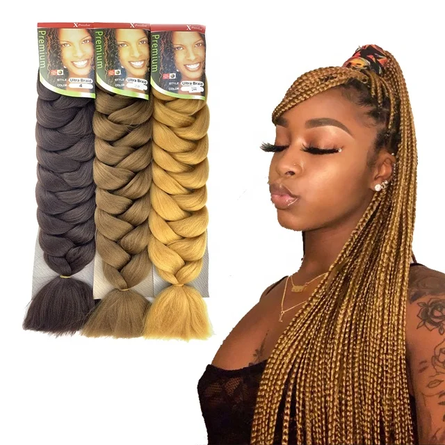 

Wholesale Jumbo Synthetic Braiding hair 82 165g Extensions Crochet Hair For Braiding Attachment Hair, 47 color aviable