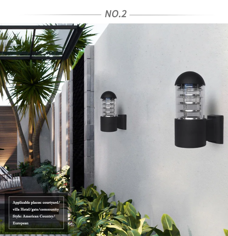 Round Up And Down Waterproof IP54 Outdoor Lighting Wall Mounted Aluminum Wall Lamp