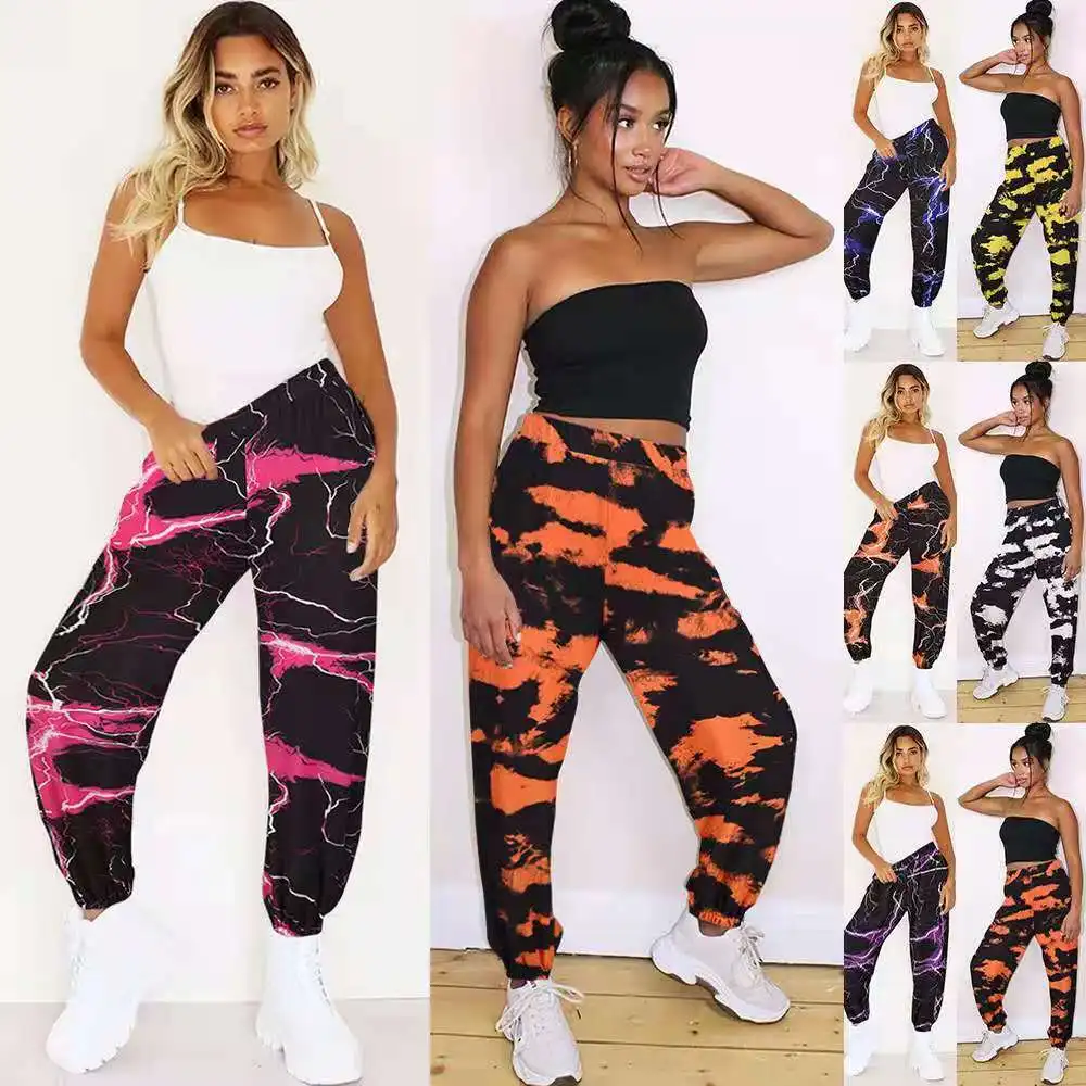 

Fall clothing 2021 women's pants & trousers causal joggers pants painted sweatpants loose streetwear