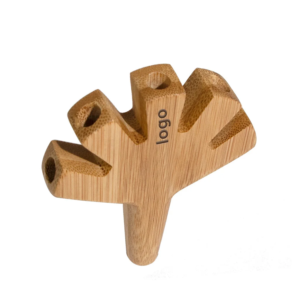 

Five On It Bamboo Cig Holder Cones Holder Wood Smoking weed Tobacco Pipe custom logo smoking accessories