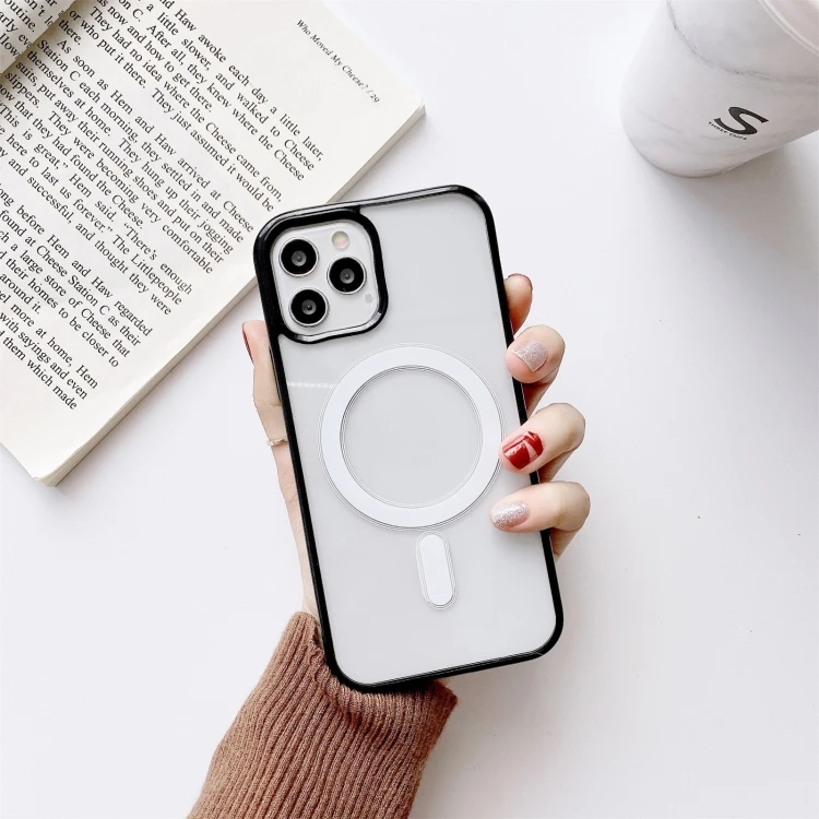 

Mobile Phone Case Clear PC TPU Full Coverage Shockproof Magnetic Case For iPhone 11, Transparent