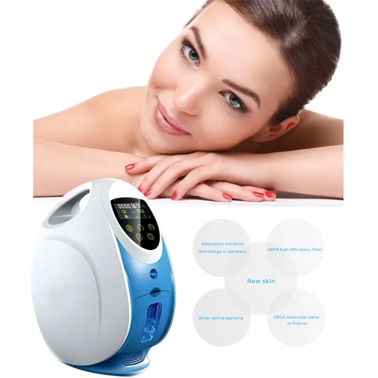 

Hotsale O2toDerm Oxygen Dome Therapy Skin Rejuvenation Facial Machine with Oxygen Anion Generator, Blue