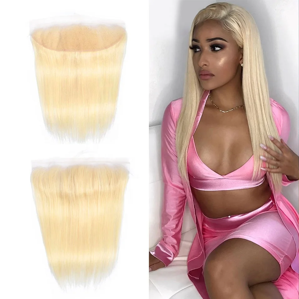 

#613 Blonde 16-24 Inches Straight 13x4 13x6 Transparent HD Lace Frontal Ear To Ear Human Hair With Baby Hair