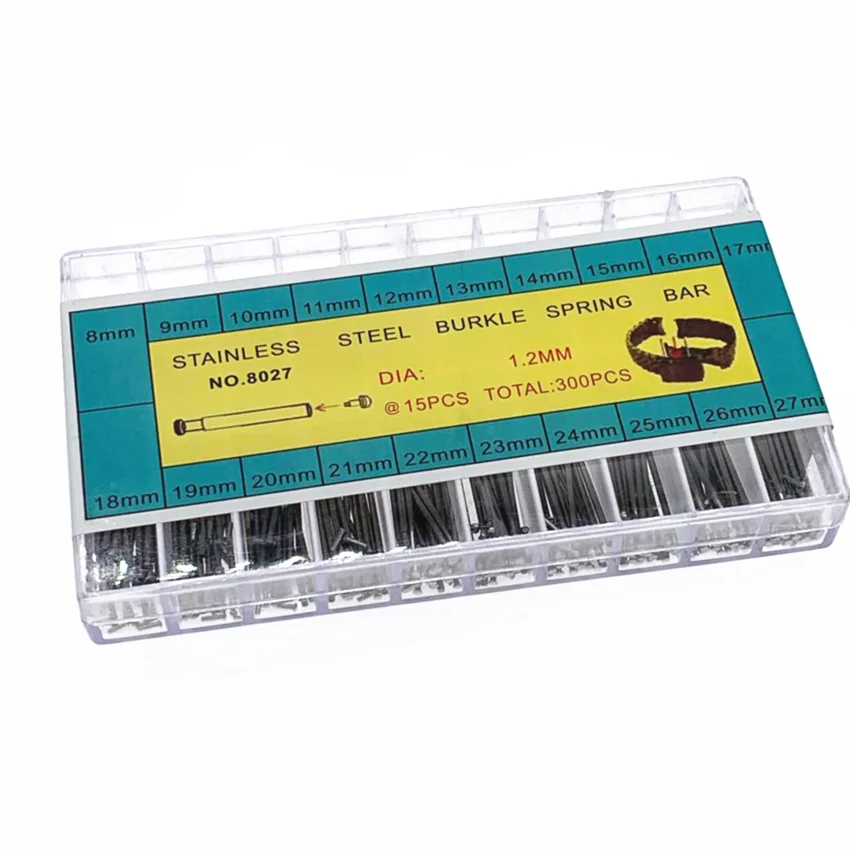 

Watch parts 300PCS Boxed Lugs Watch Band Spring Strap Link Pin, Silver