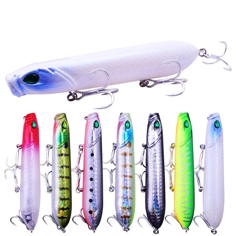 

Crazy Pencil Popper Fishing Lures  17.5g Top Water Long Casting Wobblers Artificial Hard Bait For Bass Pike Pesca, 7 colors