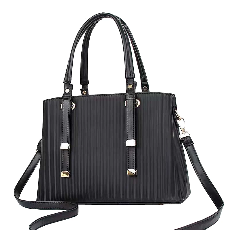 

2022 fashion striped bags generous portable ladies bags foreign trade explosion tote bag women solid color luxury handbag