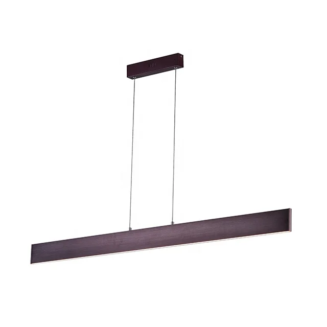 
Coffee color CCT changeable and dimmable flat aluminum bar pendant lamp 