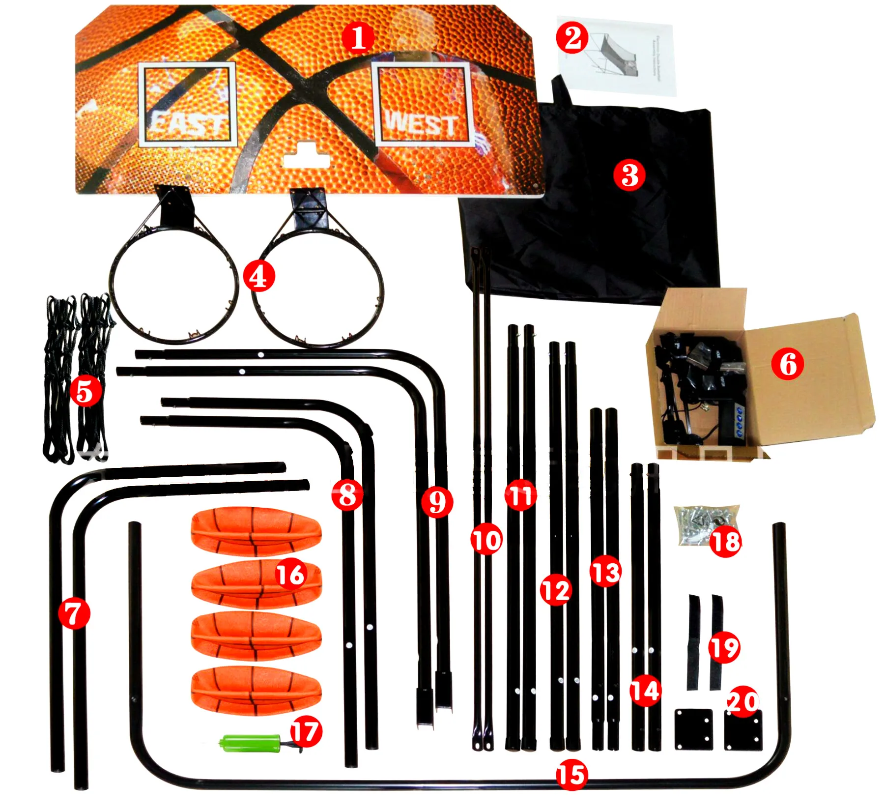 Double Shot Deluxe Indoor Basketball Hoop Arcade Game Easy Fold