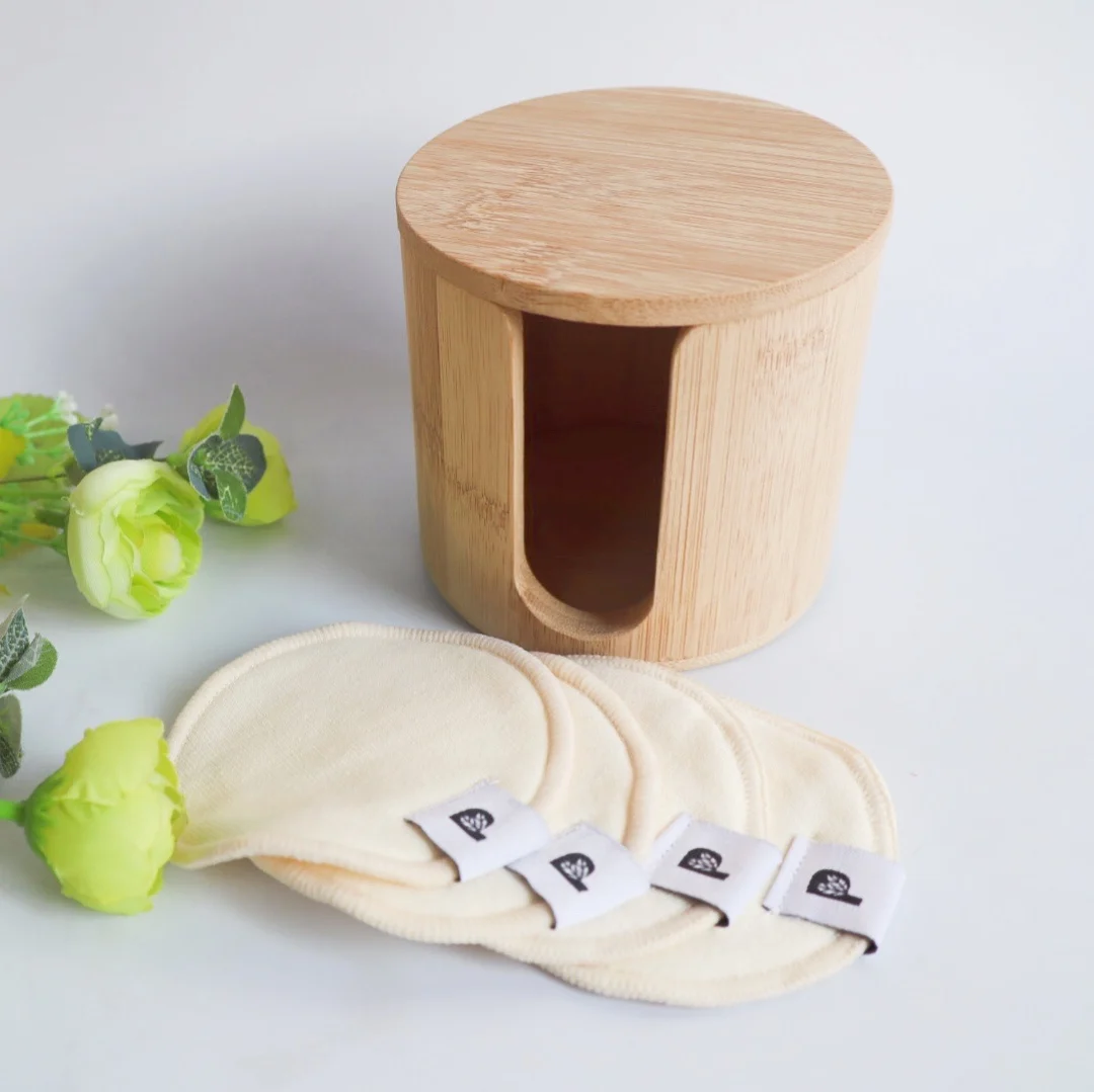 

Bamboo microfiber face reusable cotton washable cleaner facial cleansing bamboo makeup remover pads, Customized color