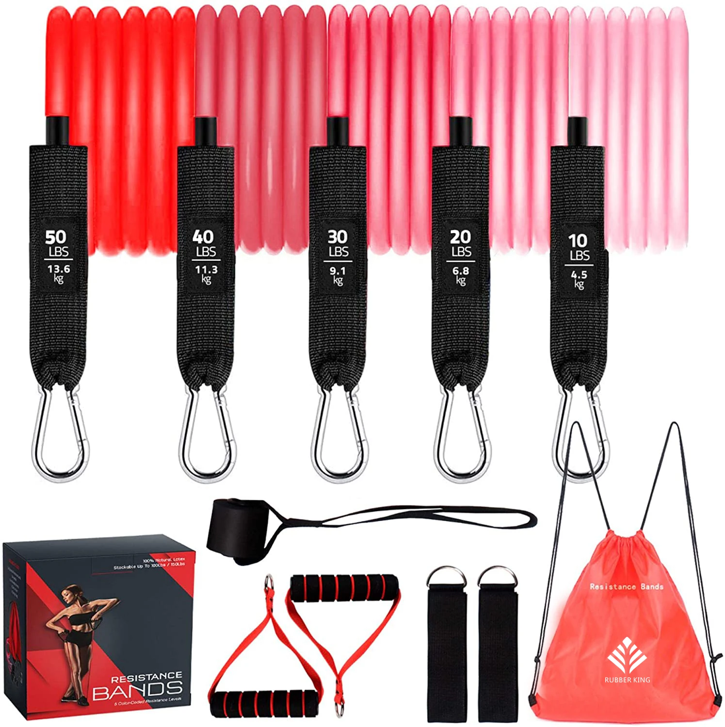 

with lowest price Resistance Bands Set With Handles Resistance Exercise