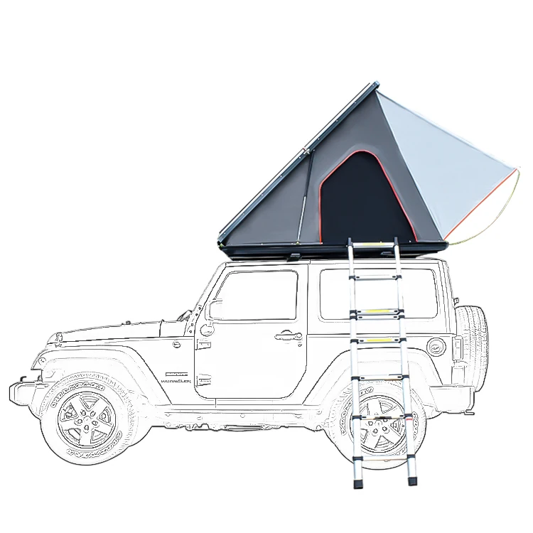 

WILDSROF Aluminum 205*130*150cm carpa de techo camioneta dachzelt hartschale falten camping tent on the top of the car