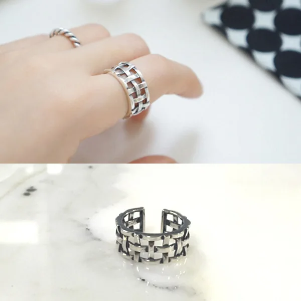 925 Sterling Silver Ring hollowed out antique Thai silver ring jewelry wholesale personalized trend