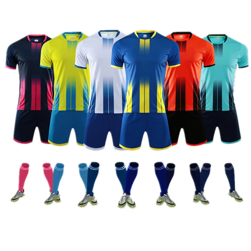 

Wholesale Men's Short Sleeve Quick Dry Football Jersey Personal Custom Soccer Breathable Jersey Custom Soccer Jerseys