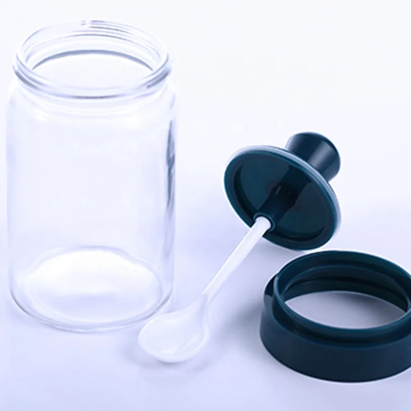 

250 ml Kitchen storage container Spice Seasoning Bottle Glass Seasoning Salt Sugar Sealed Jar With Brush and spoon Oil Pot