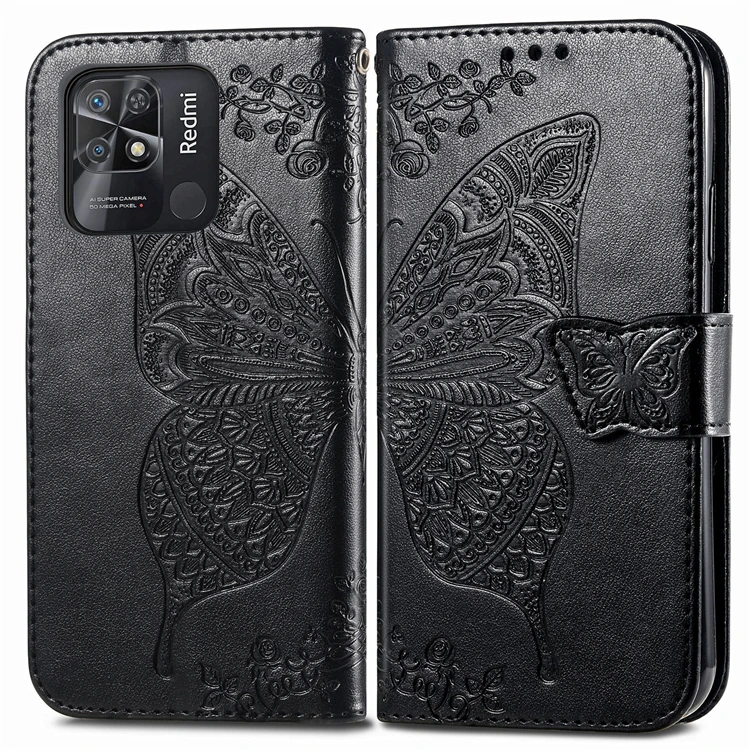 

Wrist Strap Kickstand Shockproof Phone Case for Xiaomi Redmi K50 Pro, Diamond Butterfly PU Leather case For Xiaomi Redmi K50 Pro