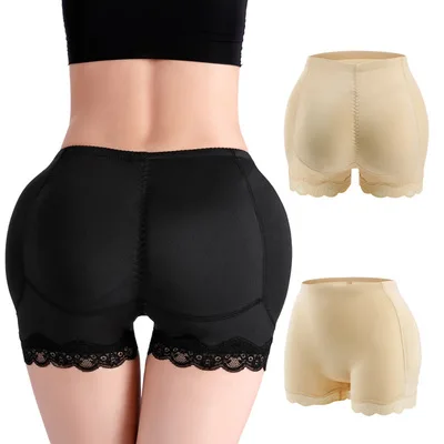 

Women Butt Lifter Lace Hip Padded Panties Enhancer Shapewear Tummy Control Underwear Body Shaper Boy Shorts Booty Fake Briefs, Black,skin