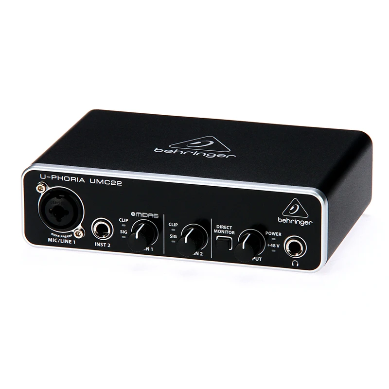 

UMC22 soundcard live studio sound card audio interface for sale sample, Black