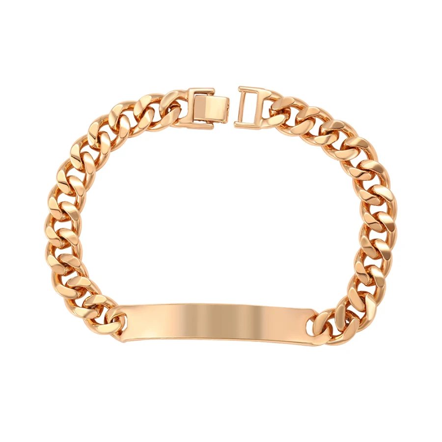 

76635 Xuping fashion New fine and cuban link chain bracelet 18k gold plated Fashion men's bracelet