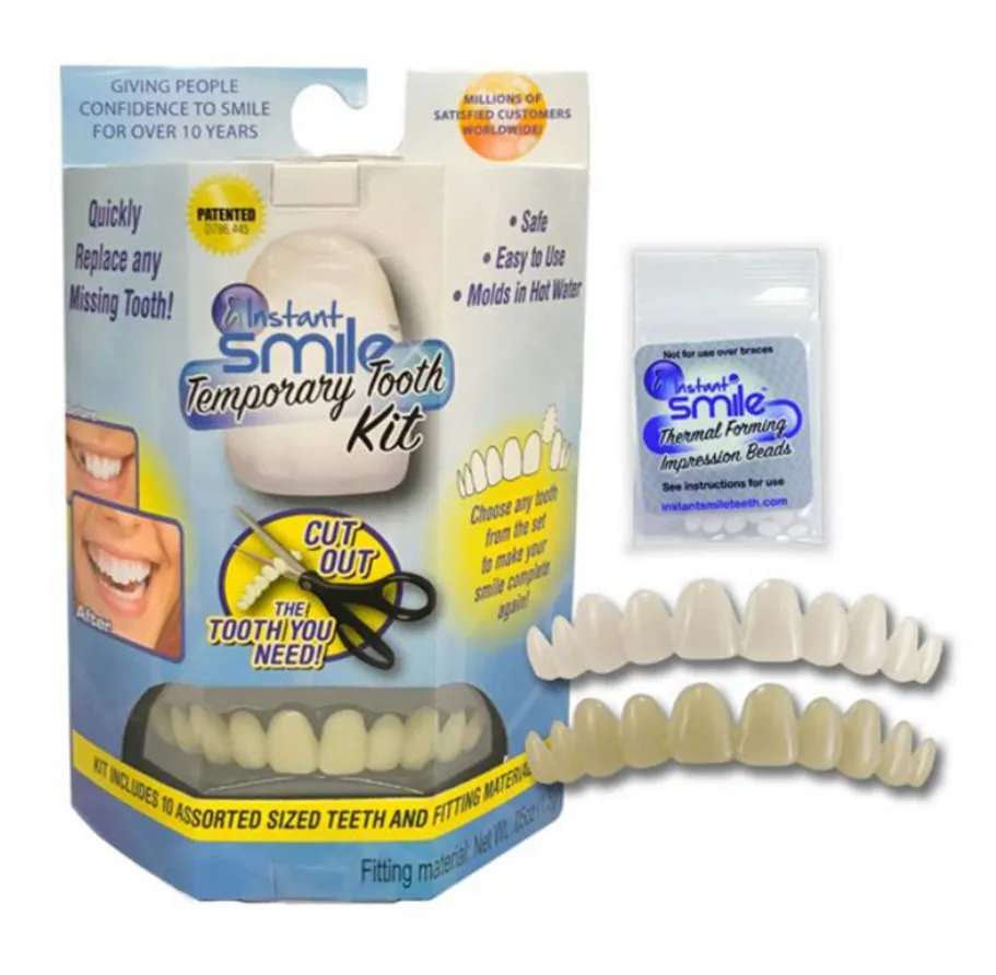 

Perfect Smile Dental Veneers Comfort Fit Flex Denture Braces Made of Acrylic Material for Home Use