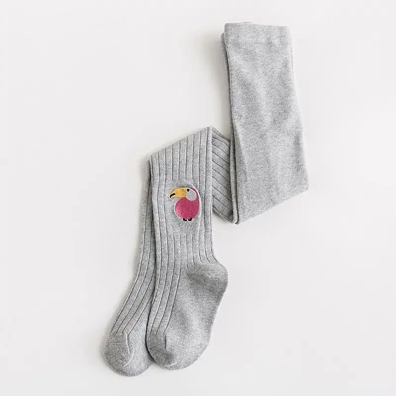 

Children's Pantyhose Cartoon Embroidery Cotton Knitted Girls Baby Socks Leggings