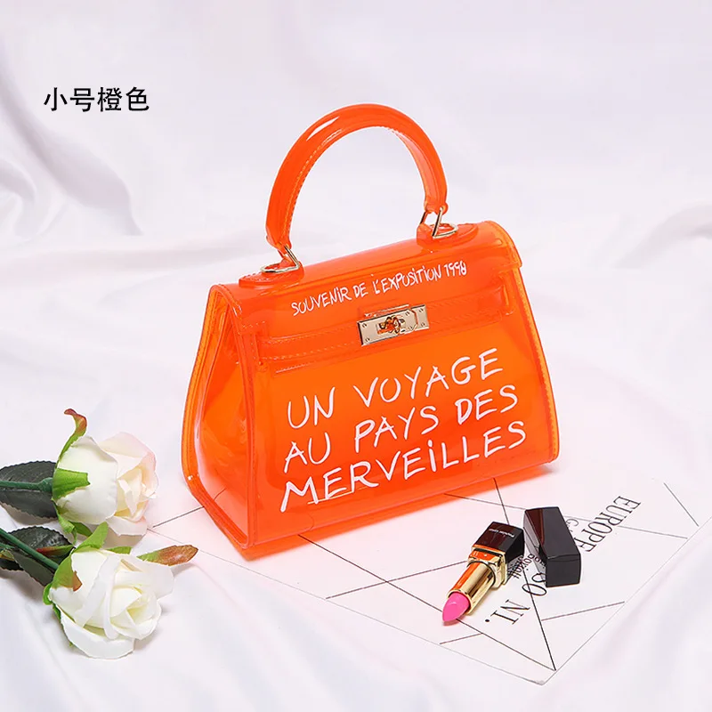 

New Luxury Ladies Bags Female Fashion Transparent Hand Bags Famous Brands Designer PVC Handbags For Women, Picture color