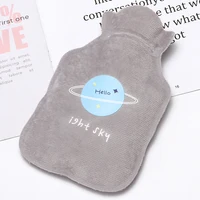 

2019 hot sale cartoon velvet print PVC double warm hot water bag / warm hand treasure