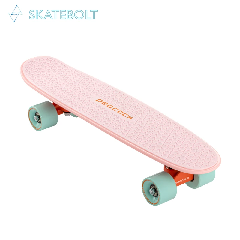 

Professional China Factory Supplier OEM Peacock 24 inch Cruiser Skateboard Plastic Skate Board Penni Board for kids, Customized color