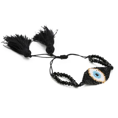 

2022 Hot Sale Boho Devil's Eye Religious Totem Ethnic Style Men's And Women's Bracelet Ornament Miyuki Beads Bracelets, Picture color