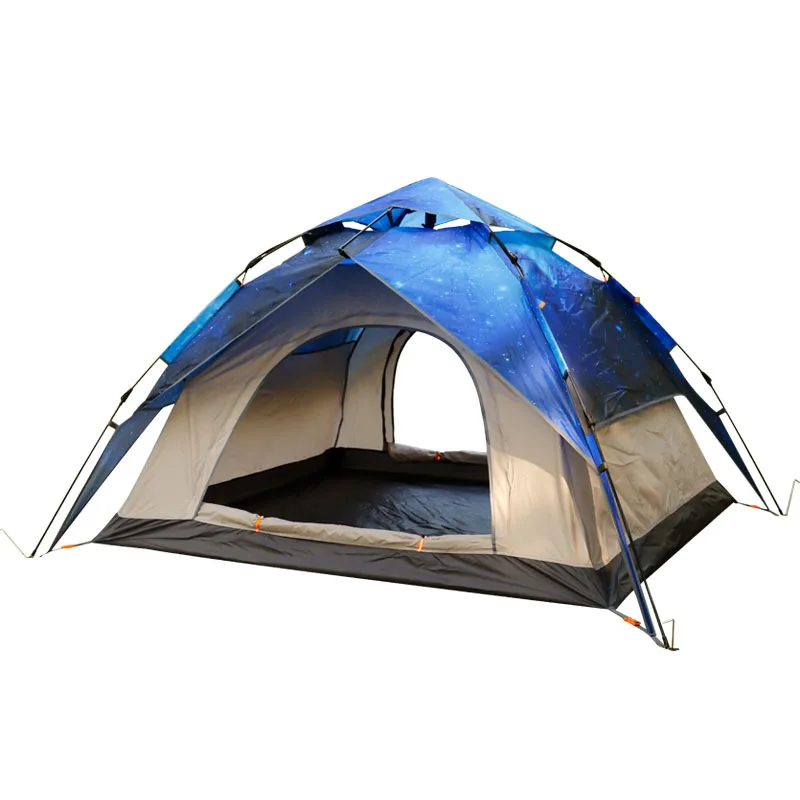 

APZ019 Wholesale Low Moq Printed Starry Double Layer Large Camping Tent