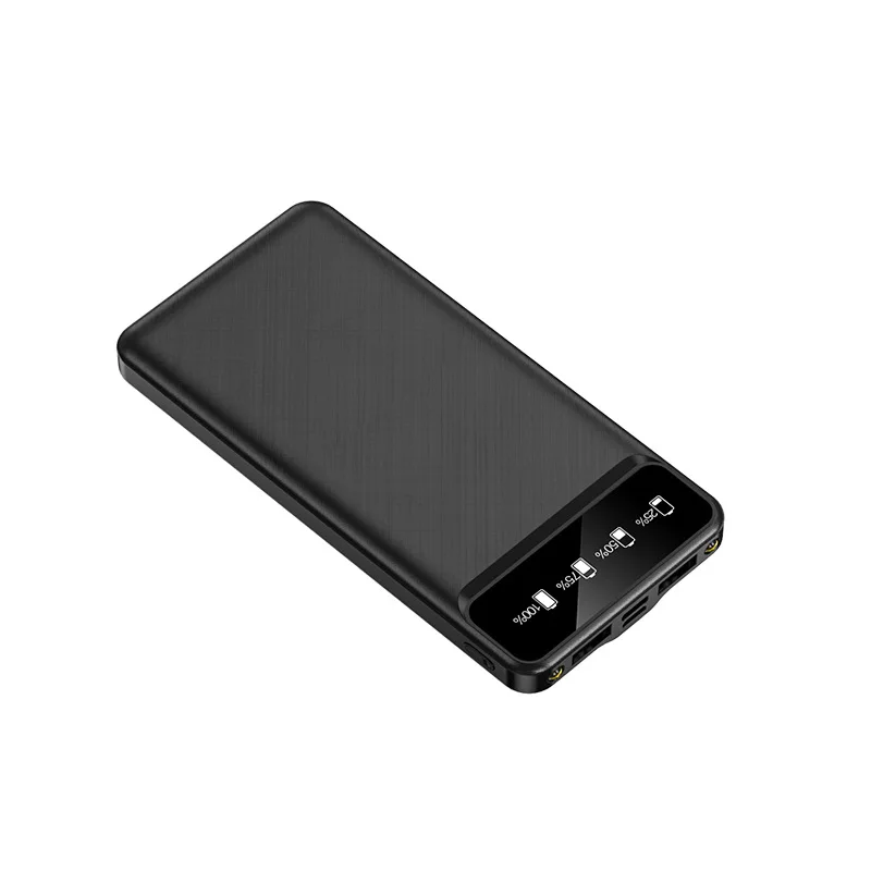 

2021 custom logo accepted Ultra thin Portable External Battery Charger 10000 mah 20000 mAh power bank with Screen