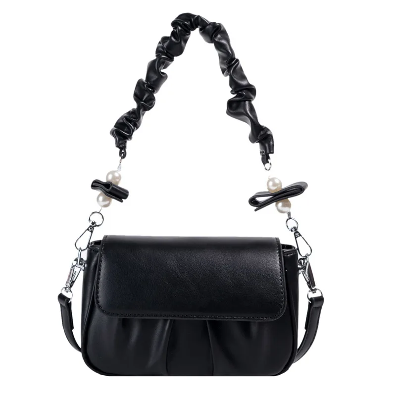 

Ladys single shoulder bag pleated crossbody bags women armpit bag, 4 color