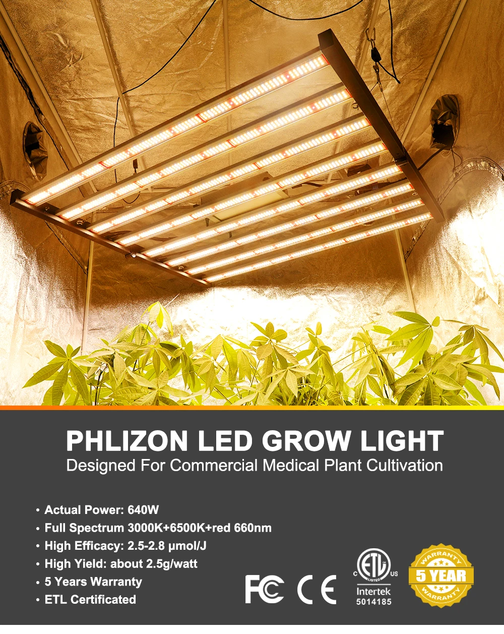 Best Led Grow Light Phlizon 640w Samsung Full Spectrum Folding Led Grow