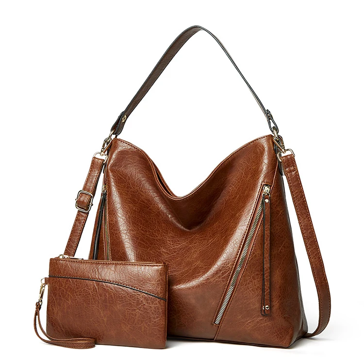 

EG350 Wholesale One-shoulder Large Capacity Functional Soft Tote Set 2 pcs trending ladies bags womens handbags and purses 2021