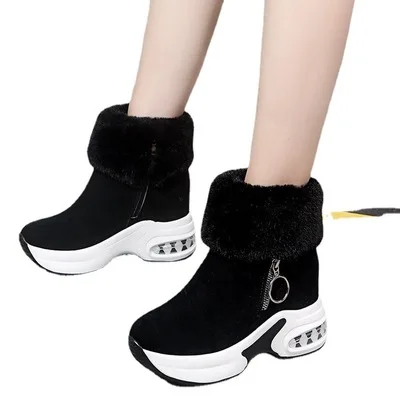 

Winter Women Warm Sneakers Platform Snow Boots 2022 Ankle Boots Female Causal Shoes Ankle for Women Lace-up Ladies Boots