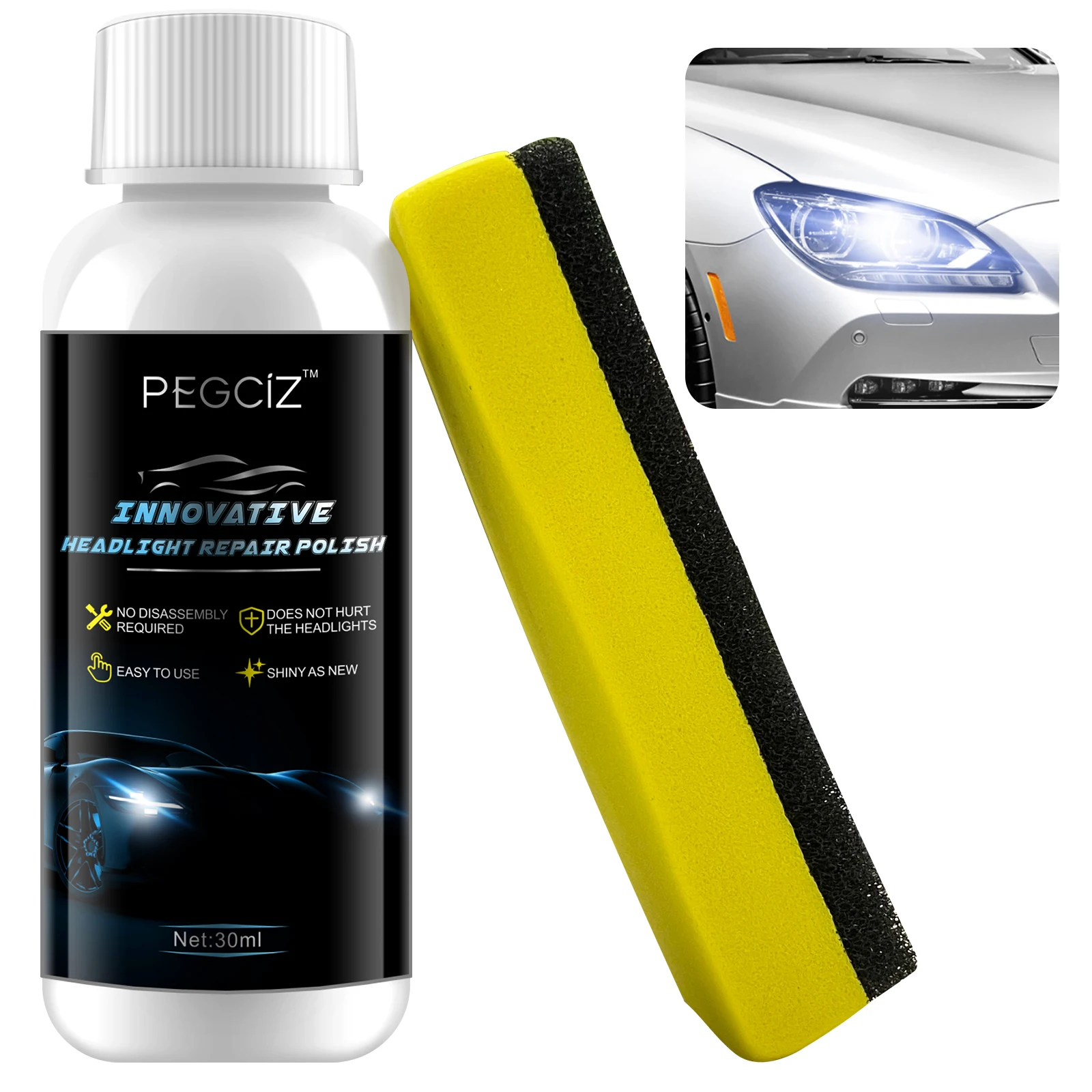 

20ml Powerful Advance Headlight Repair Agent Car Headlamp Repair Fluid Liquid Kit Innovative Car Headlight Renewal Polish