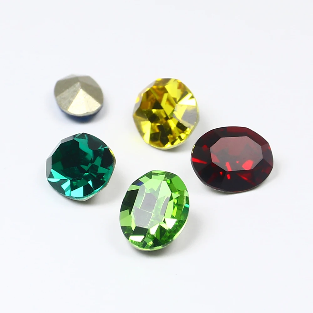 

Wholesale 4*6 6*8mm Popular Oval Shape Crystal Stone Point back rhinestone for jewelry making accessories rhinestones