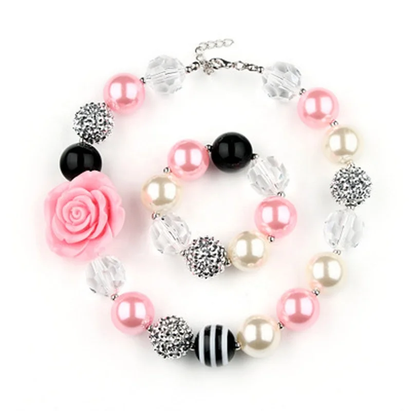 

Resin flower Bracelet Necklace girls' popular charm bracelet Necklace Set, Picture