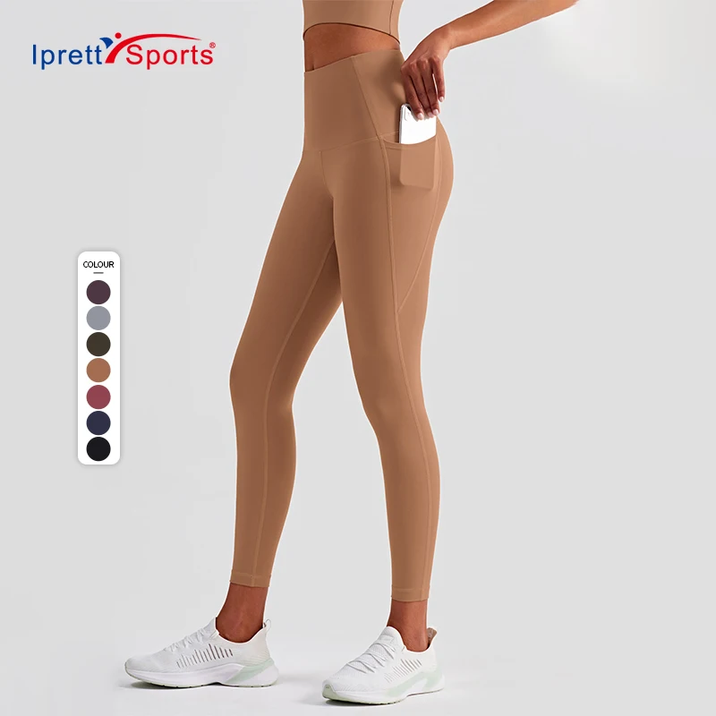 

Custom Logo High Waist Spandex Workout Leggings Yoga Pants Gym Leggings Women's Butt Lift Yoga Pants with Pockets, 7colors