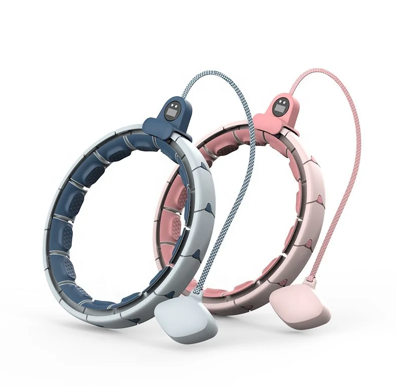 

2021 New product Magnetic Hula Ring with gravity ball digital Hula ring  Hula ring in stock, Pink/blue