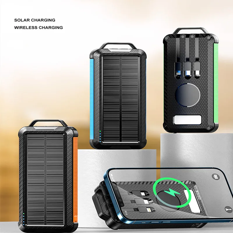 

New Arrival Solar Panel Power Station For Mobile Phone 10000Mah Fast Phone Wireless Charger With Dual Usb 20000mah Solar Power