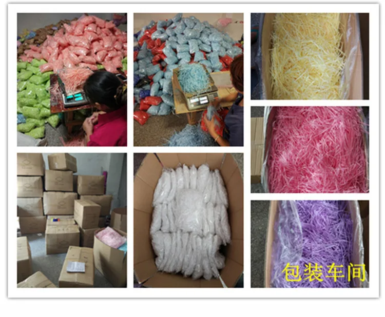 Colorful Crinkle Shredded Paper Filler Wrapping Craft Crinkle Paper Shreds Cut Crinkled Shredded