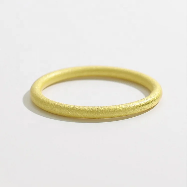 

Minimalist rings white gold 925 silver frosting rings for women