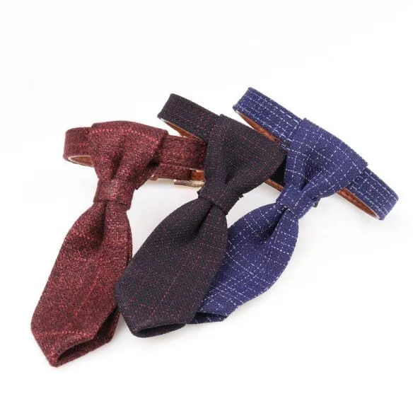 

Wholesale Manufacturer Dog Accessories Plaid Pet Neck Tie Collapsible Dog Bowtie Collar