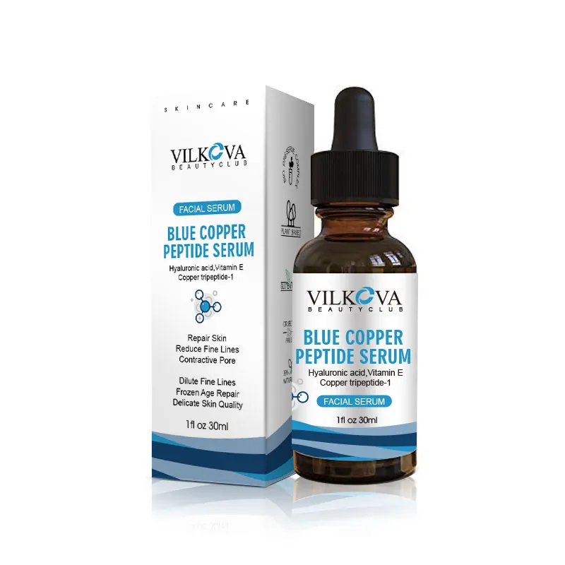 

High quality Blue copper peptide serum for Dilute fine lines frozen age repair delicate skin quality