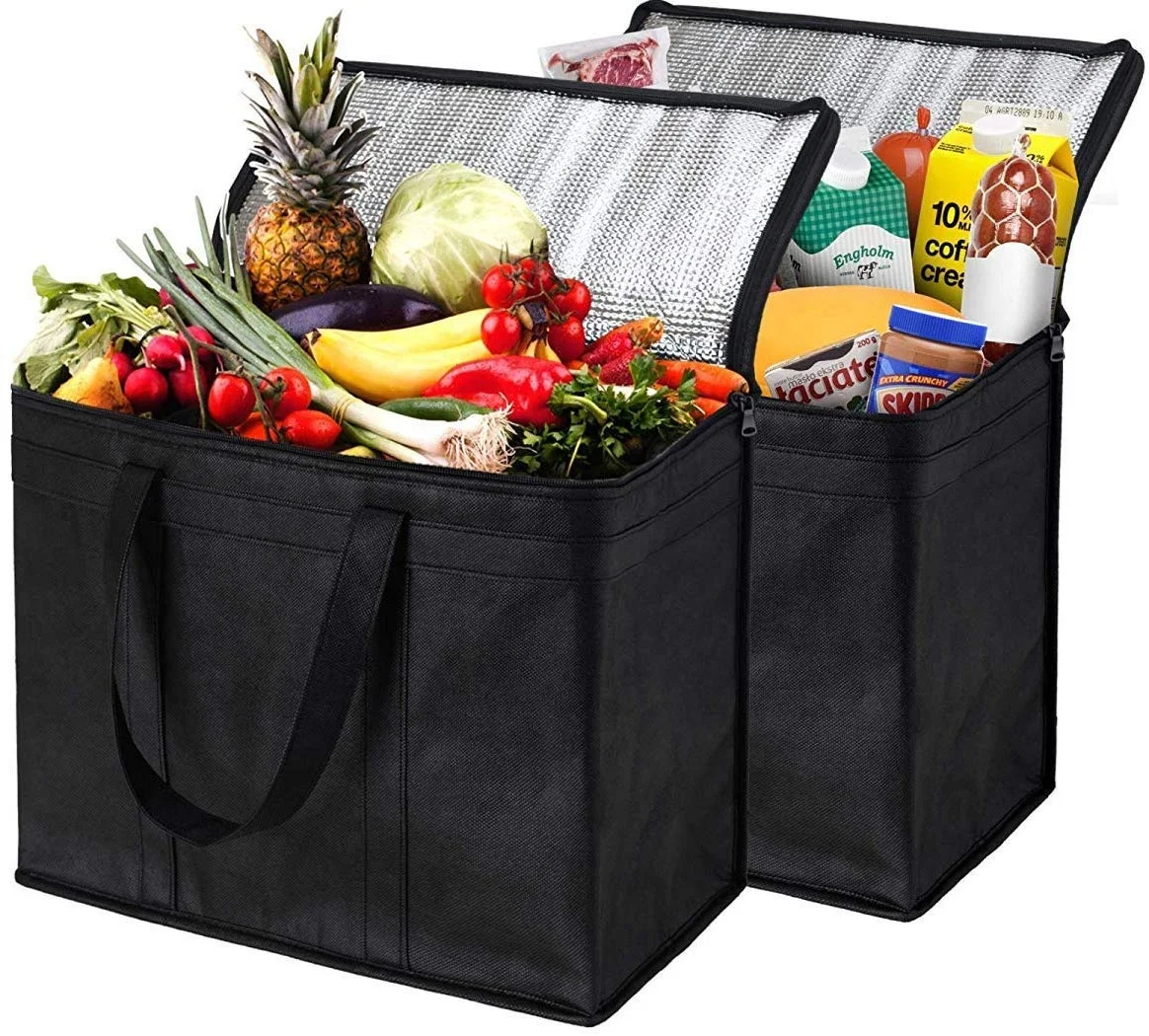 

Reusable Non Woven Cooler Insulated Grocery Bag, 50 different colors