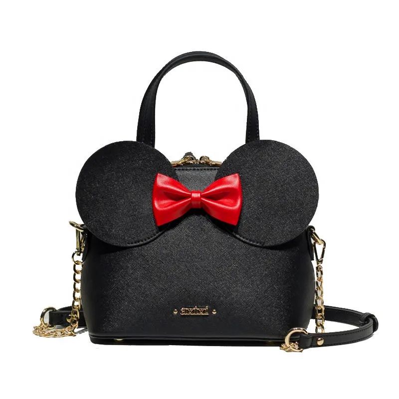 

Minnie Mickey Mouse Cartoon Pu Shell Bag Lady Leisure Shoulder Bag Women Handbag Shoulder Cross-body Bag, Customizable