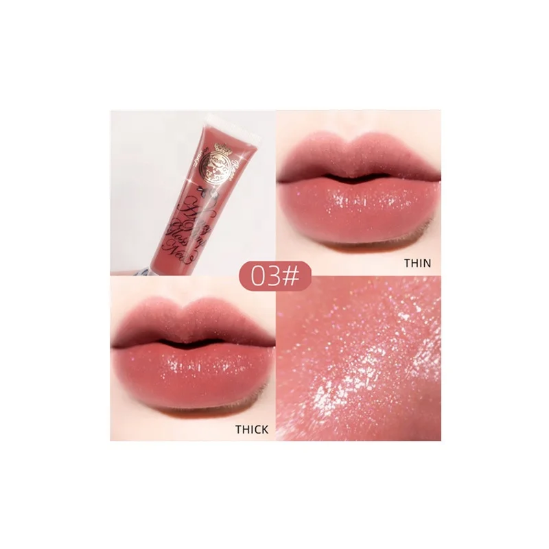 

12 Jelly Glass Mirror Lip gloss Candy Shimmer Colors Moisturizing Toot Lipstick No Fade Color Long Lasting Balm Lip Care Glaze