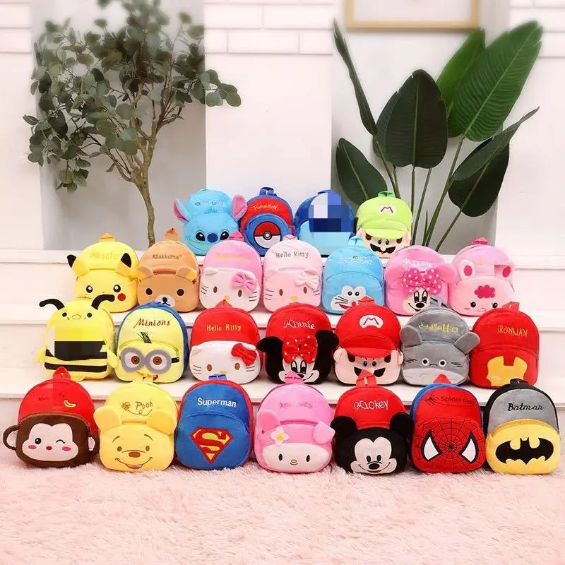 

Custom kindergarten Schoolbag Animal Backpack Children Mickey Minnie plush backpack
