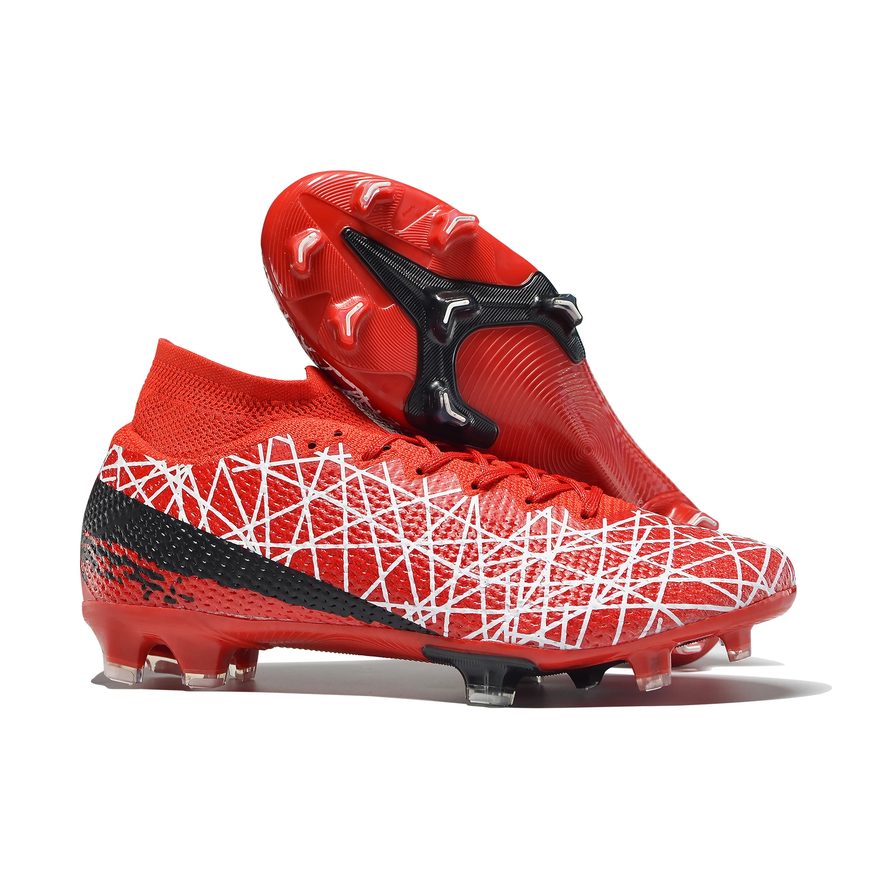 

Latest design soccer men mid cut TPU football shoes customized brand soccer boots Professional design football boots Cleats