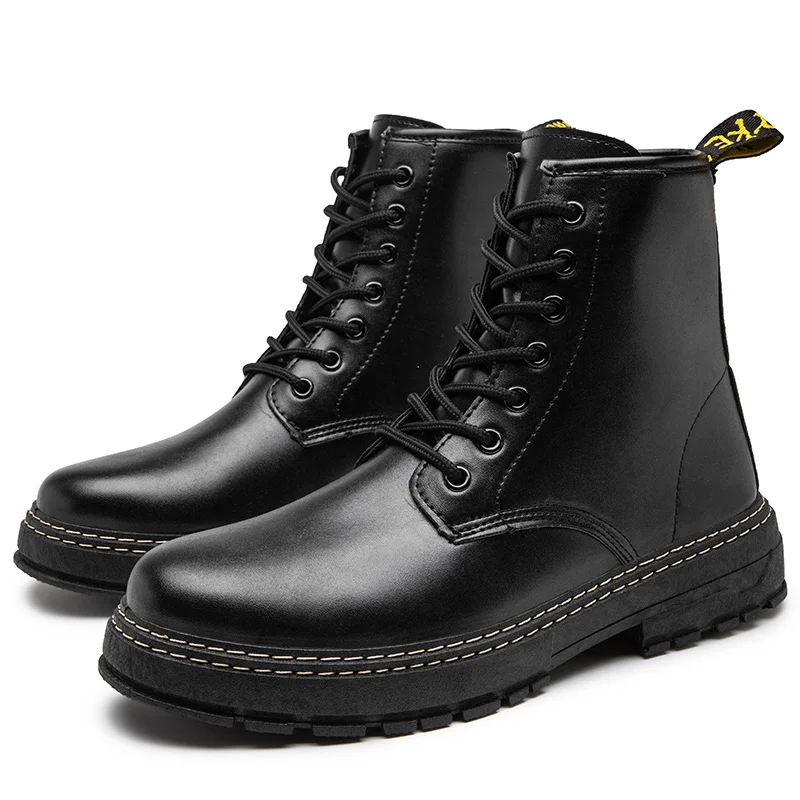

Men 2021 Leather Casual Boots Men Boots Autumn Comfy Durable Lace-up Fashion Shoes Men Brand Design Martin Boots